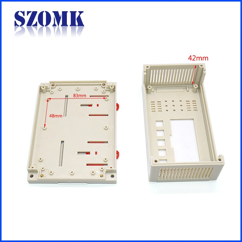 plastic din rail enclosure with 155*110*60mm plastic junction distribution housing from szomk