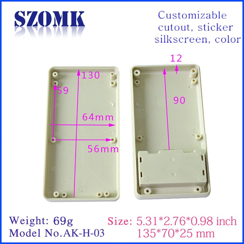 plastic electronics project instrument box junction box electronic project box for Diy housing abs plastic enclosure