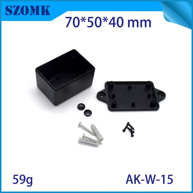plastic enclosure junction box case black plastic electronics enclosure project box high quality