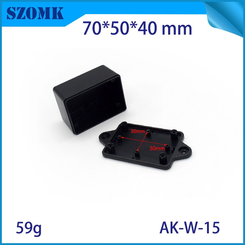 plastic enclosure junction box case black plastic electronics enclosure project box high quality