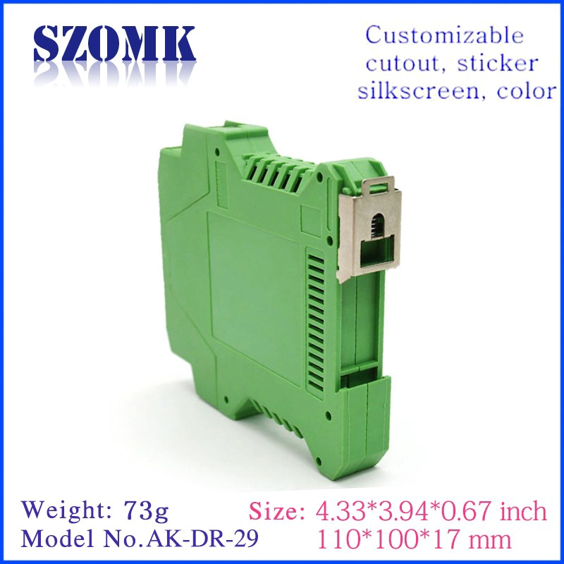recinti di plastica ABS Din Rail Housing Box di distribuzione AK-DR-29 110*100*17mm