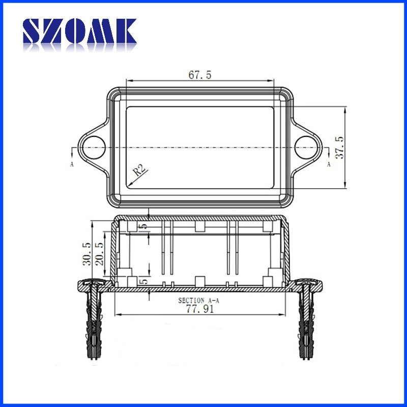 plastic enclosures electrical wall mounting enclosures AK-W-13 85x55x35mm