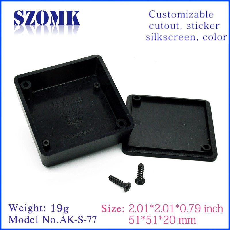 China hot sale abs plastic 51X51X20mm distribution junction project instrument enclosure supply/AK-S-77