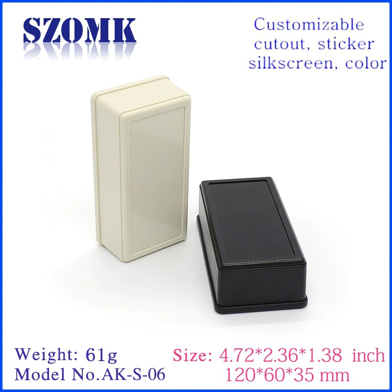 plastic project box small standard containers electronic standard electrical enclosure 120x60x35mm