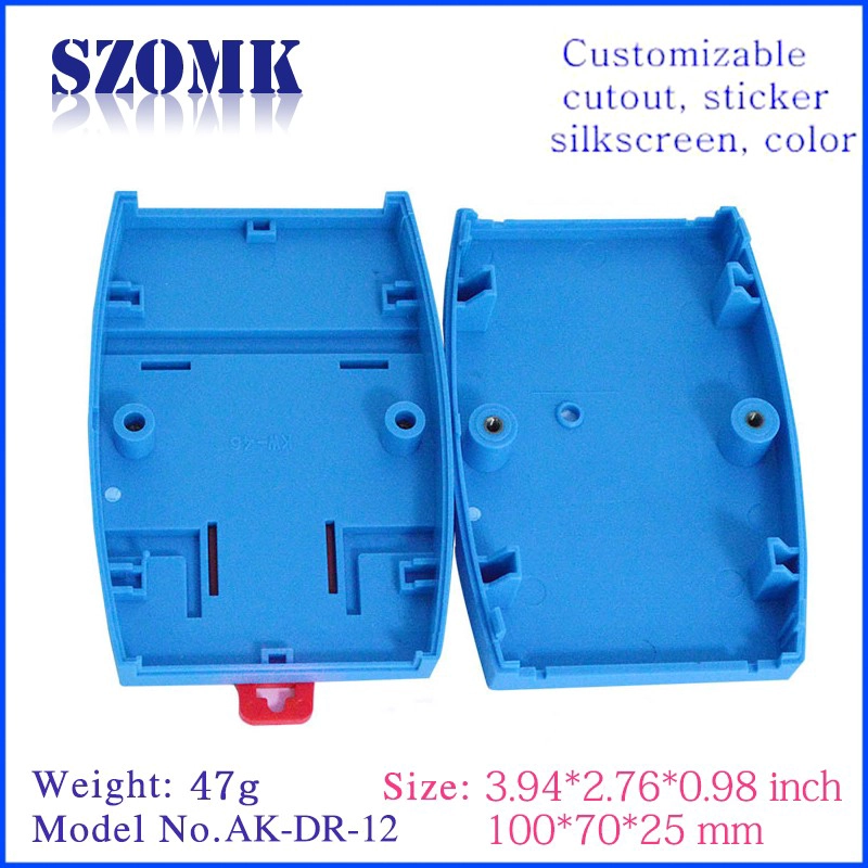 China hot sale power distribution equipment abs plastic din rail enclosure supply/AK-DR-12
