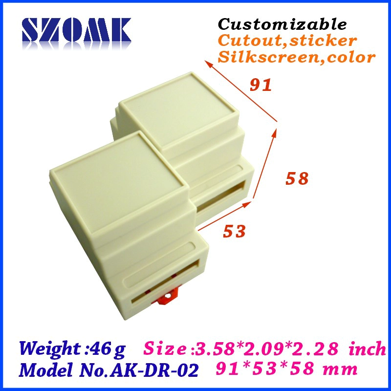 small plastic din rail enclosure