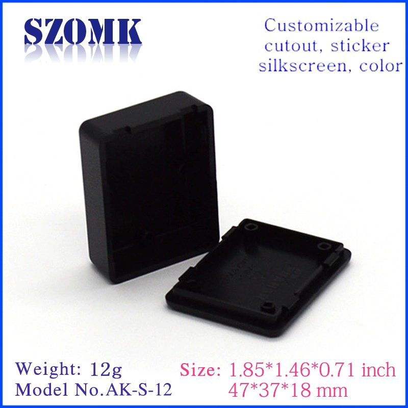 small plastic switch standard housing electronic junction box for circuit pcb AK-S-12 18*37*47mm