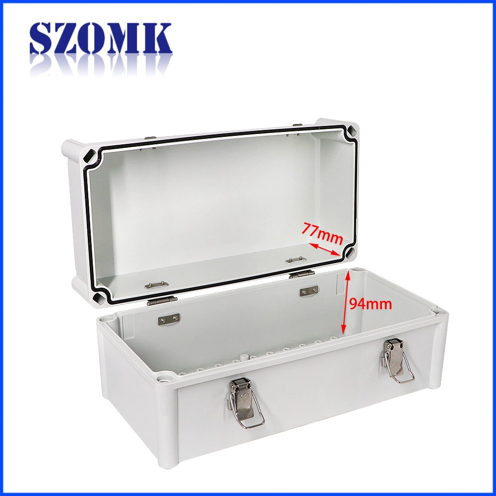 Szomk IP65 навесной пластиковый корпус для распределительной коробки электроники abs водонепроницаемый проектная коробка для монтажной платы 460 * 350 * 165 мм AK-02-23-JK пластиковый корпус для защиты от атмосферных
