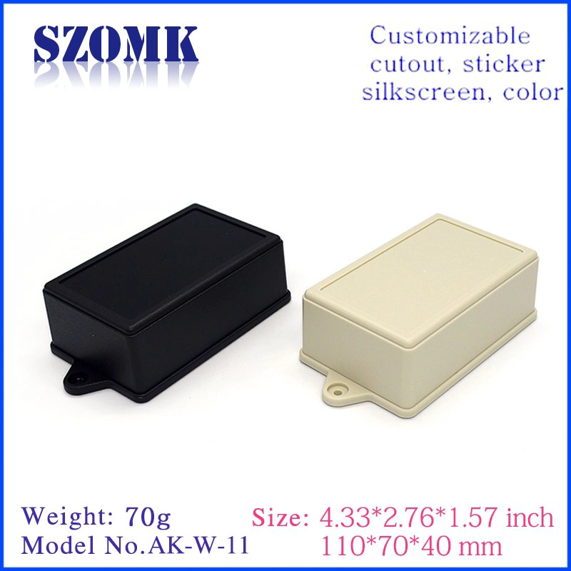Caja pequeña del proyecto del recinto del recinto del recinto del diámetro de szomk para el instrumento plástico enclosure110 * 70 * 40m m de la caja de la electrónica de la PCB