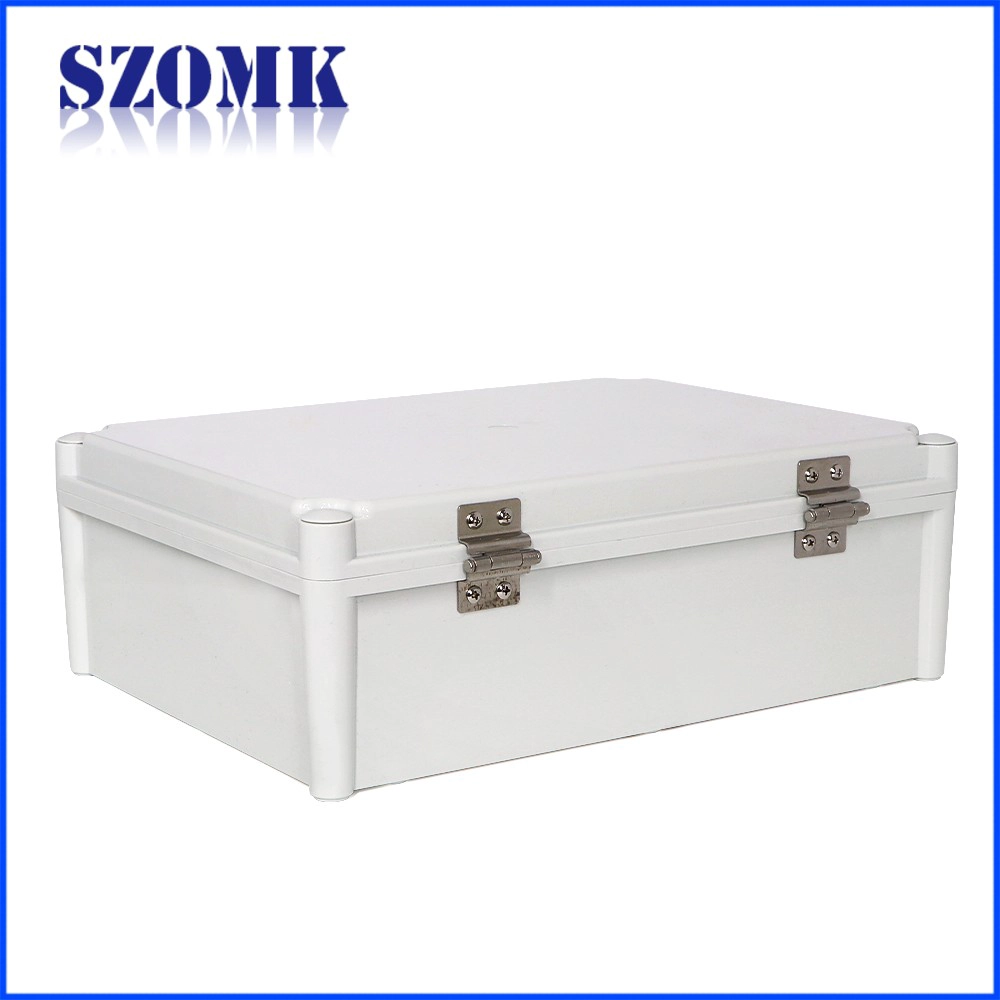 szomk hinged waterproof enclosure box abs plastic waterproof electrical enclosure electronic control box 460*350*165mm AK-02-20-JK outdoor large waterproof enclosure casing