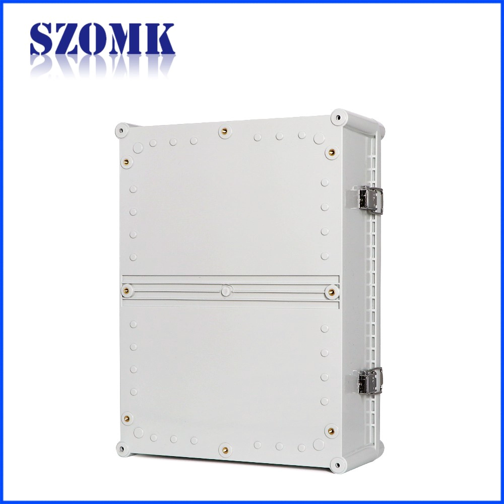 szomk hinged waterproof enclosure box abs plastic waterproof electrical enclosure electronic control box 460*350*165mm AK-02-20-JK outdoor large waterproof enclosure casing
