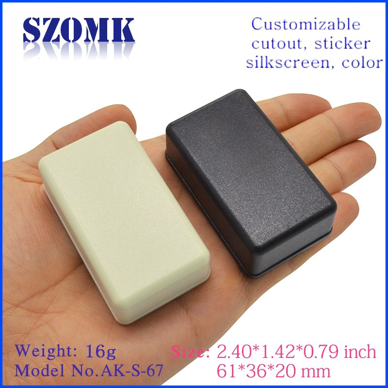 szomkプラスチック小型szomkプラスチックケースエレクトロニクスプラスチック筐体のための楽器筐体61 * 36 * 20mm