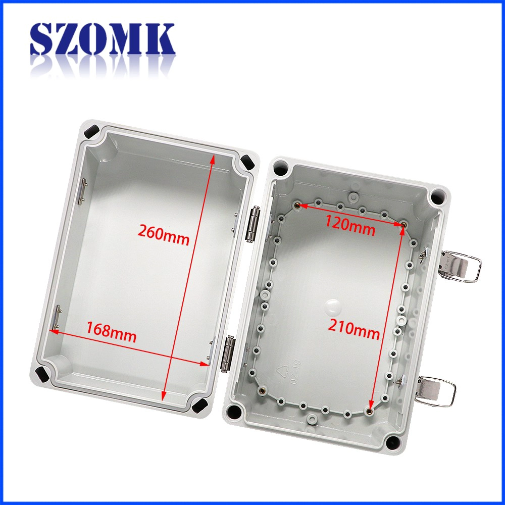custodia impermeabile in plastica szomk per elettronica pcb outdoor IP65 tenuta a tenuta stagna scatola attrezzatura impermeabile 280 * 190 * 180mm AK-02-27T-JK custodia elettrica esterna