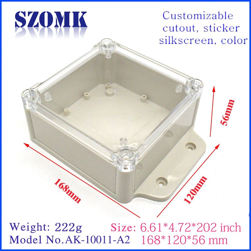wasserdichte Elektronikbox Kunststoffgehäuse Box abs Gehäuse mit 200 (L) * 90 (B) * 60 (H) mm