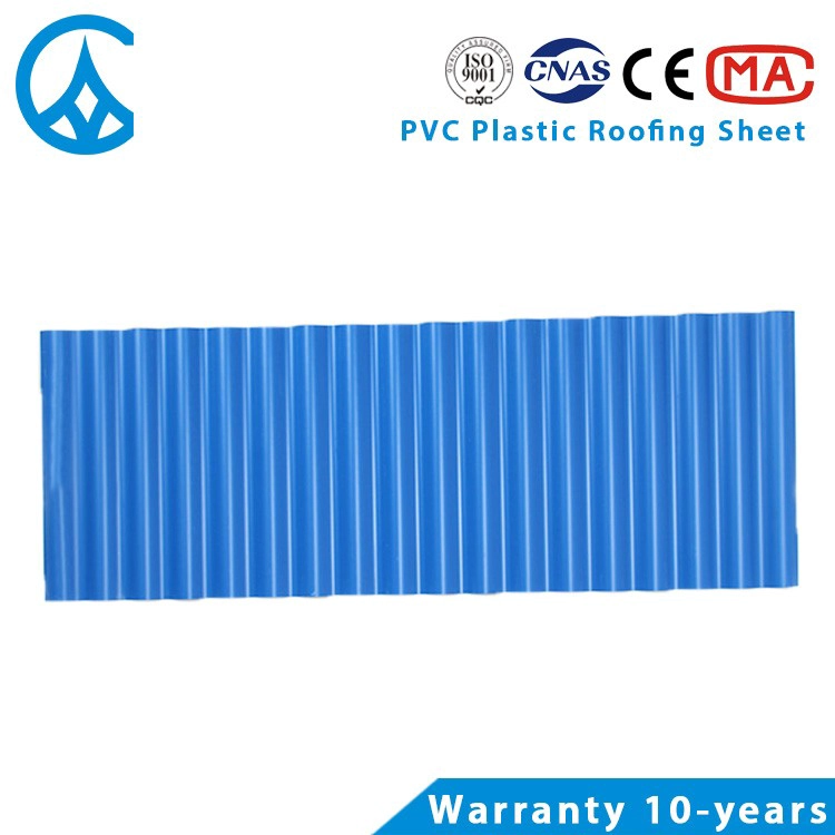 ZXC China supplier Waterproof corrugated plastic PVC roofing sheet