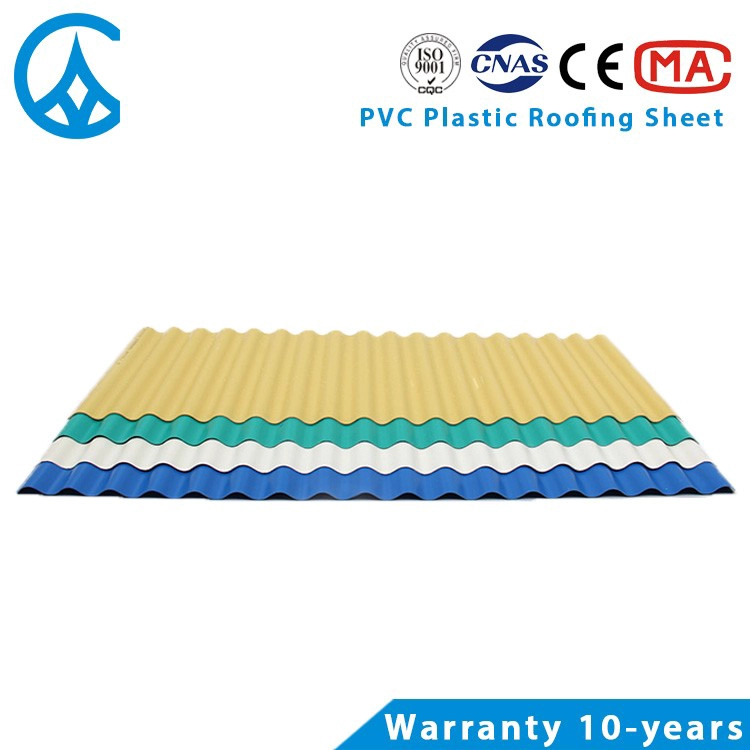 ZXC China supplier Waterproof corrugated plastic PVC roofing sheet
