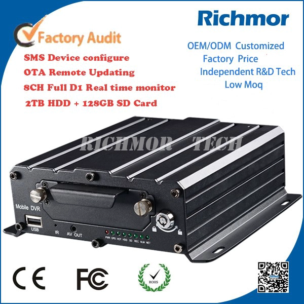 H.264 Mobile DVR Recorder 4Ch5ch HDD HD Vehicle fleet Car mobile Dvr in china