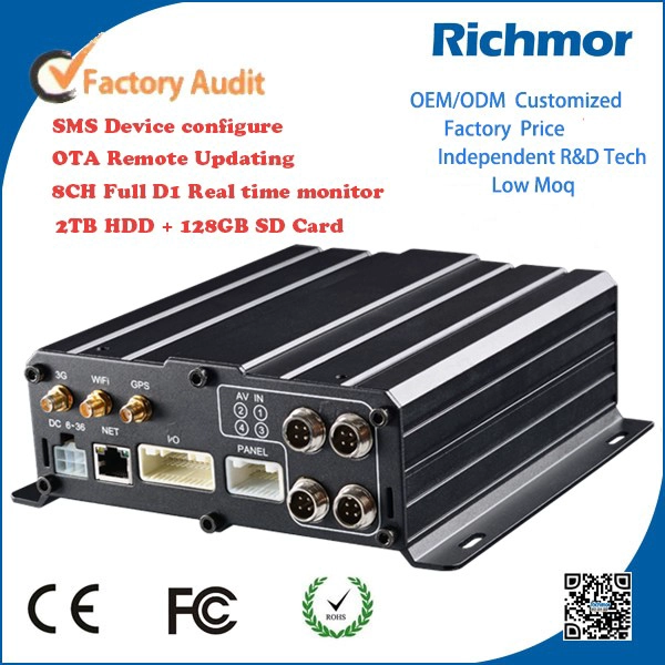 H.264 Mobile DVR Recorder 4Ch5ch HDD HD Vehicle fleet Car mobile Dvr in china