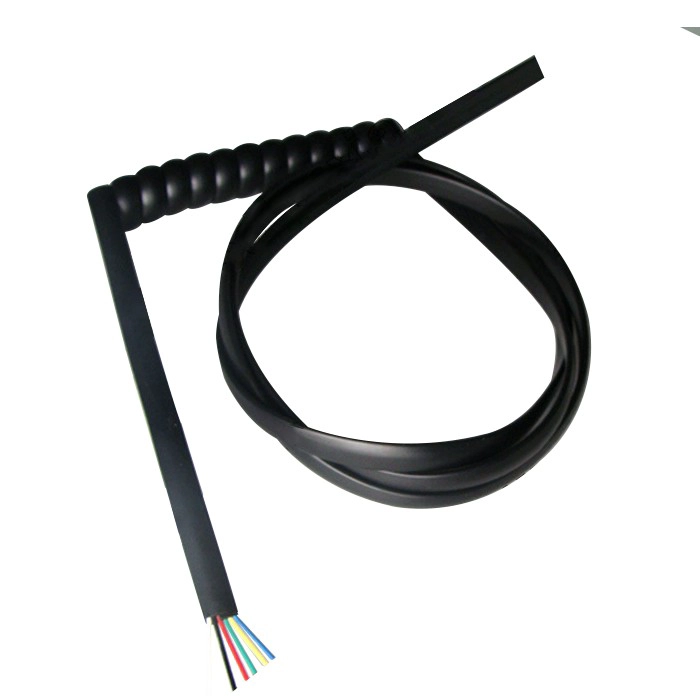 Cavo a spirale flessibile piatto a 2 conduttori a 2 conduttori a 6 conduttori con spina RJ9 RJ11 RJ12