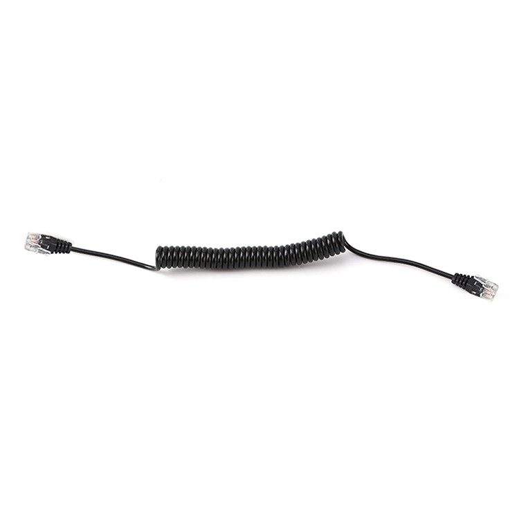 6p4c Curly cable China Fabrik, RJ11 Spiralkabel Lieferant, Telefon Spiralkabel Hersteller