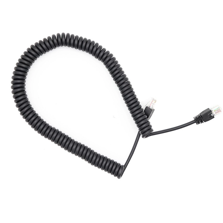 Câble en spirale Cat 5e Cat 5e RJ12 RJ11 4 conducteurs 6 conducteurs 8 conducteurs 6P6C 6P4C RJ45