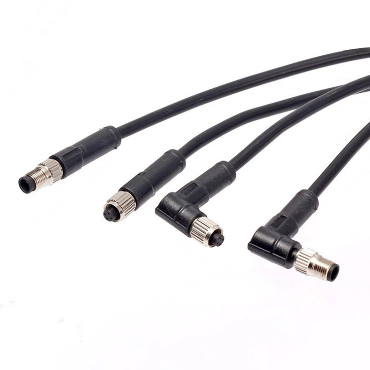 Connettore del cavo del sensore M5 femmina a 4 pin con connettore circolare in PUR
