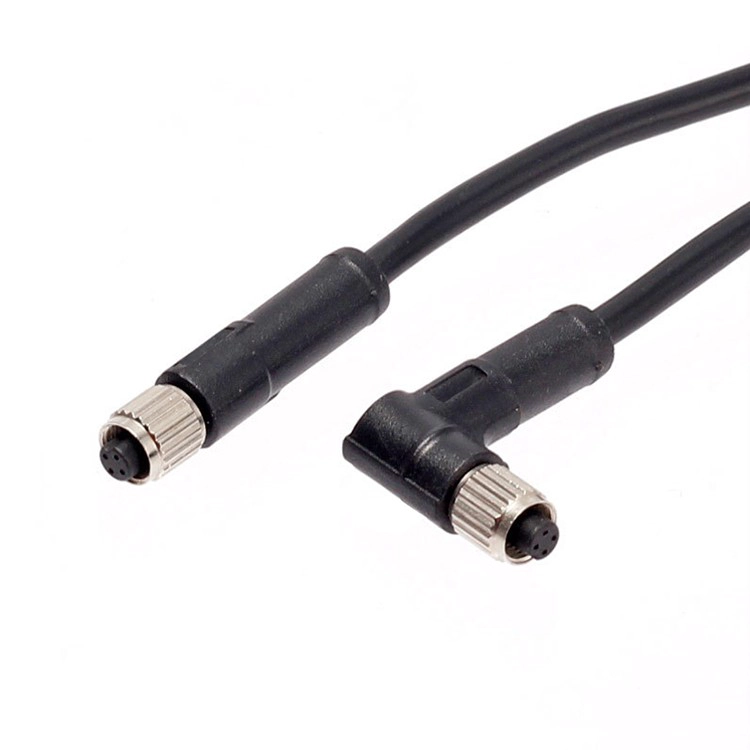 Connettore del cavo del sensore M5 femmina a 4 pin con connettore circolare in PUR