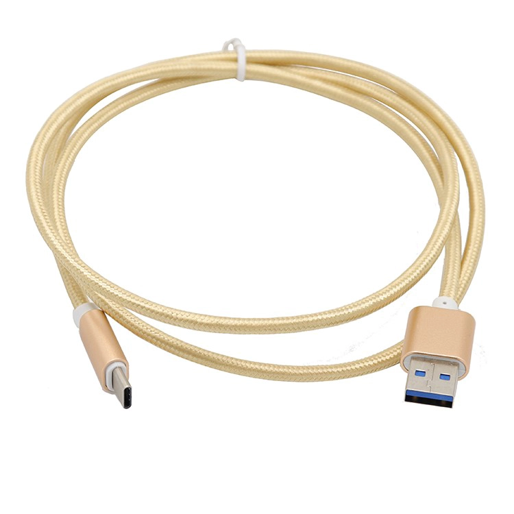 Hot selling nylon intrecciato ad alta velocità usb 2.0 tipo c cavo di ricarica dati