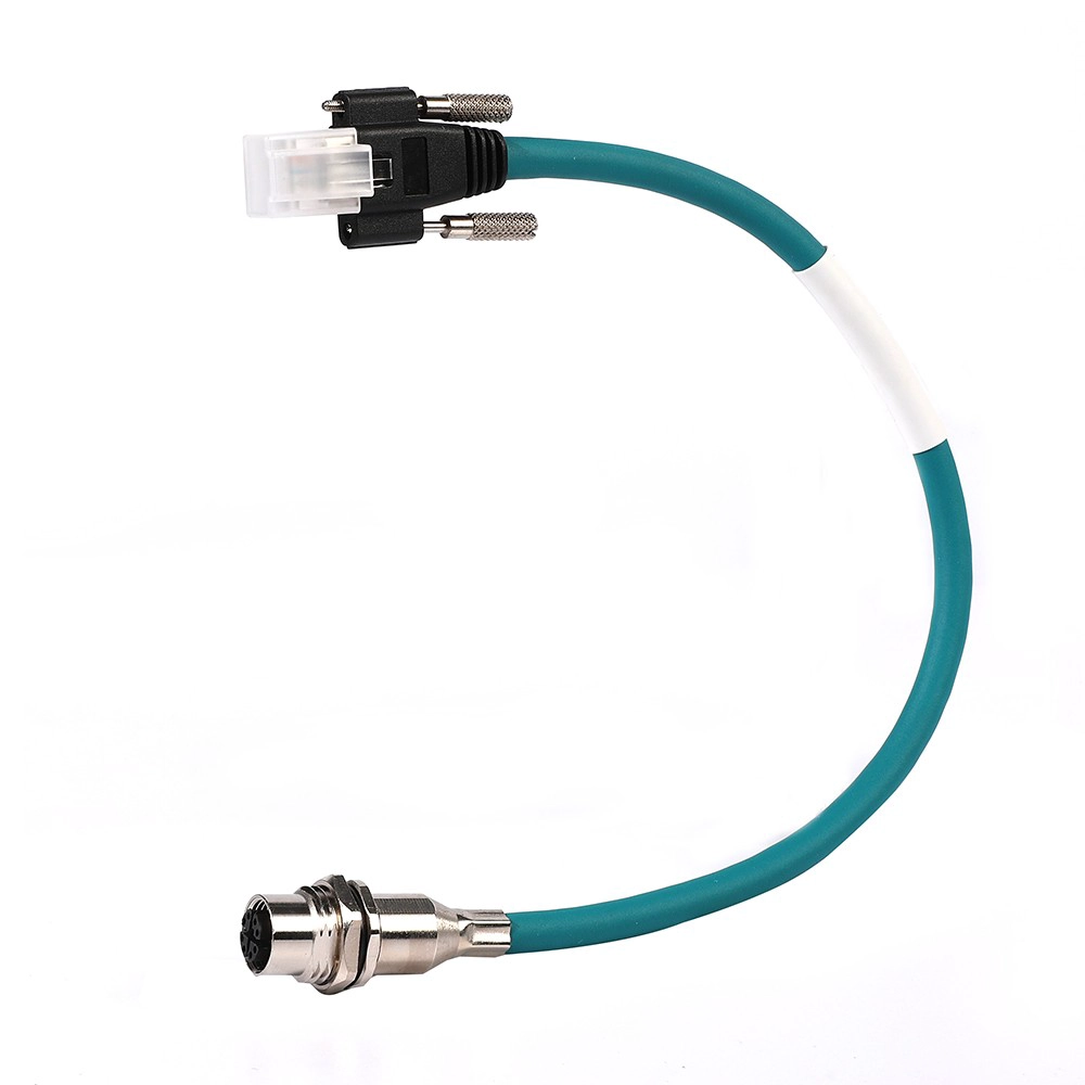 M12 4-Pin female d coded panel mount connectors