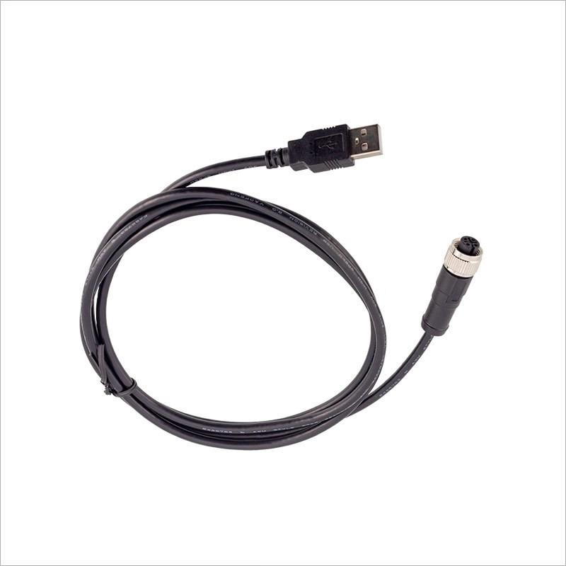 M12 gerade 4-polige Buchse zu USB 2.0-Stecker geformt 1 M 2 M 3M Kabel