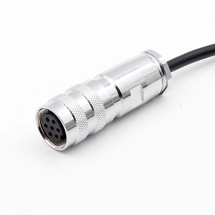 M16 8pin metal connector to 3 5 6 8 core panel mount cable connector