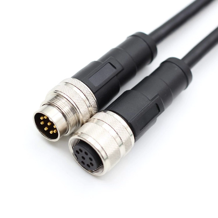 M16 8pin metal connector to 3 5 6 8 core panel mount cable connector