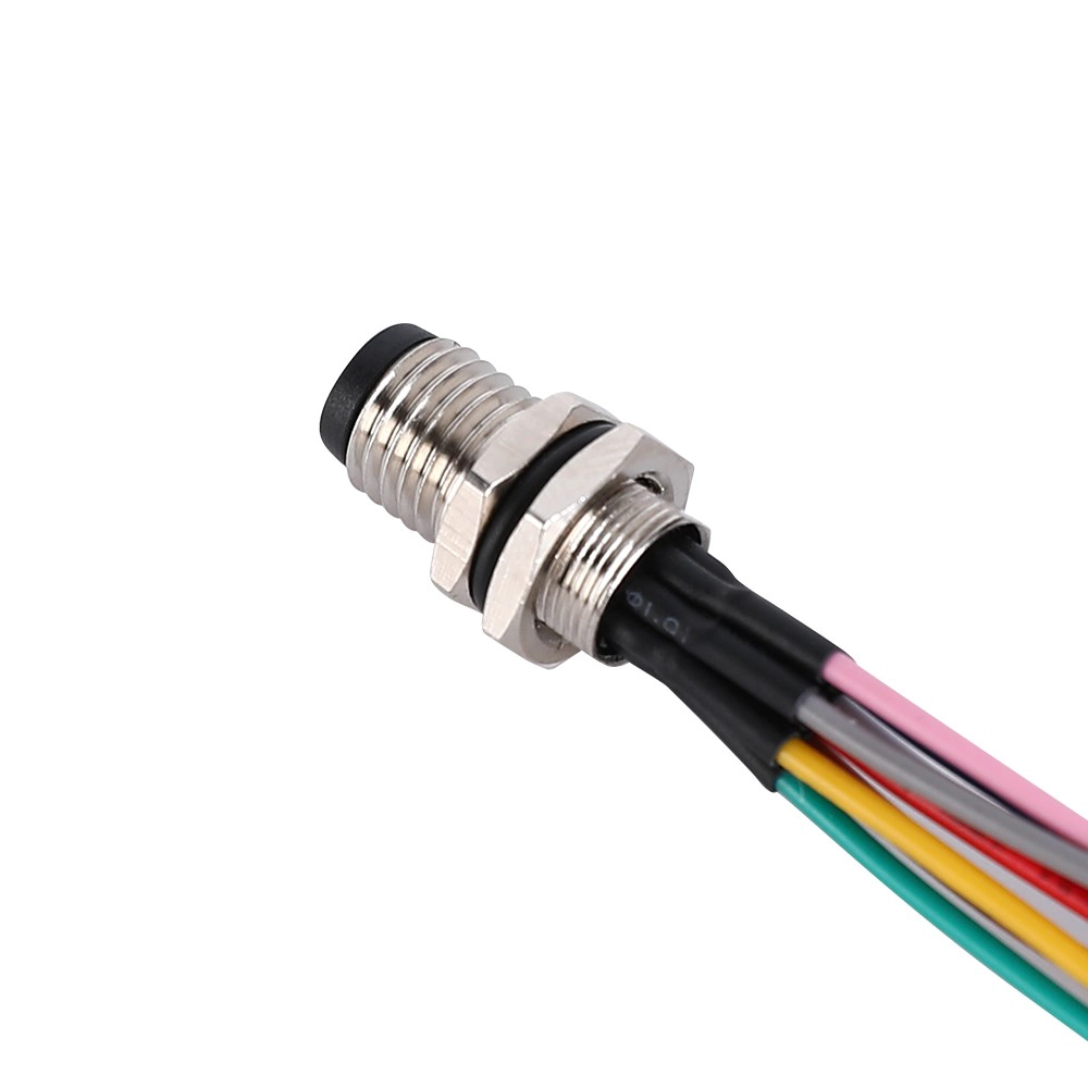 M8 3 4 5 6 8 pin panel mount connector