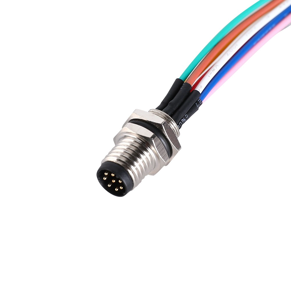 M8 3 4 5 6 8 pin panel mount connector