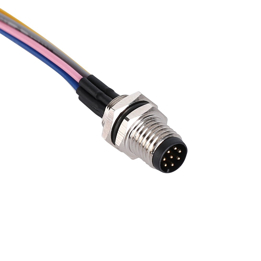 M8 3 4 5 6 8 pin panel mount connector