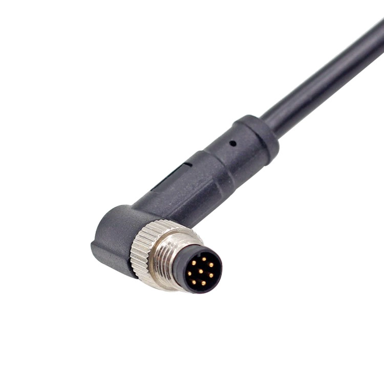 Conector circular M8 Cable de sensor M8 de ángulo recto recto hembra de polo