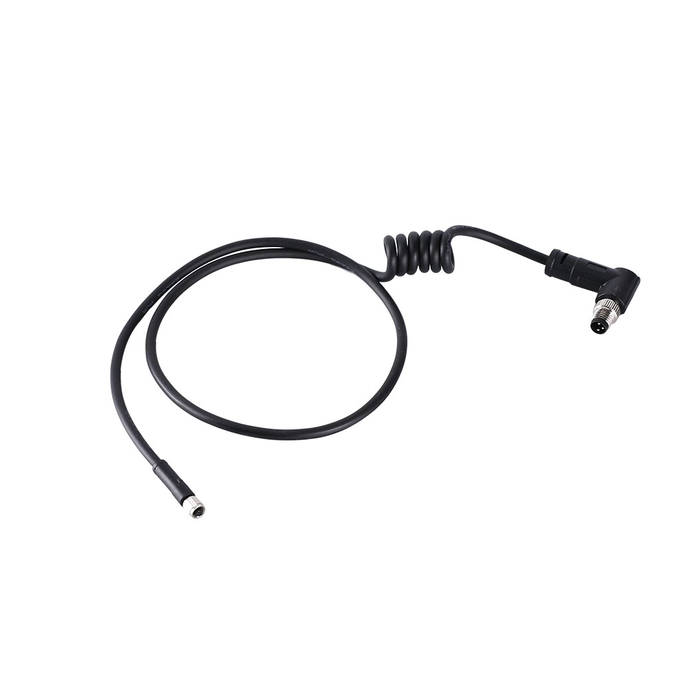 Cavo a spirale dritto o angolo retto da M8 a M5 3 4 Pin