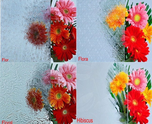 5mm clear figured glass