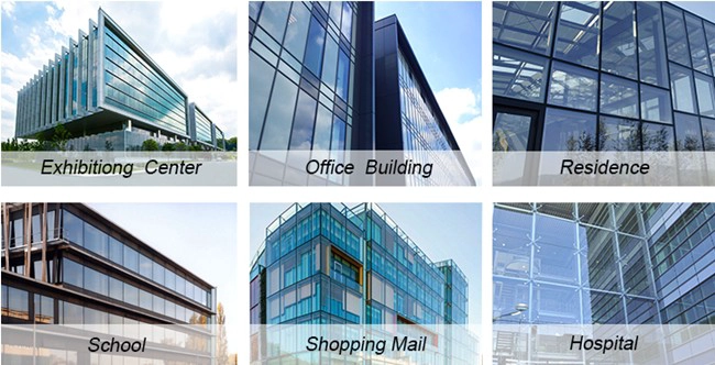 high rise office building curtain wall glass