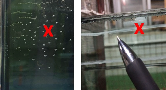 glass with bubble