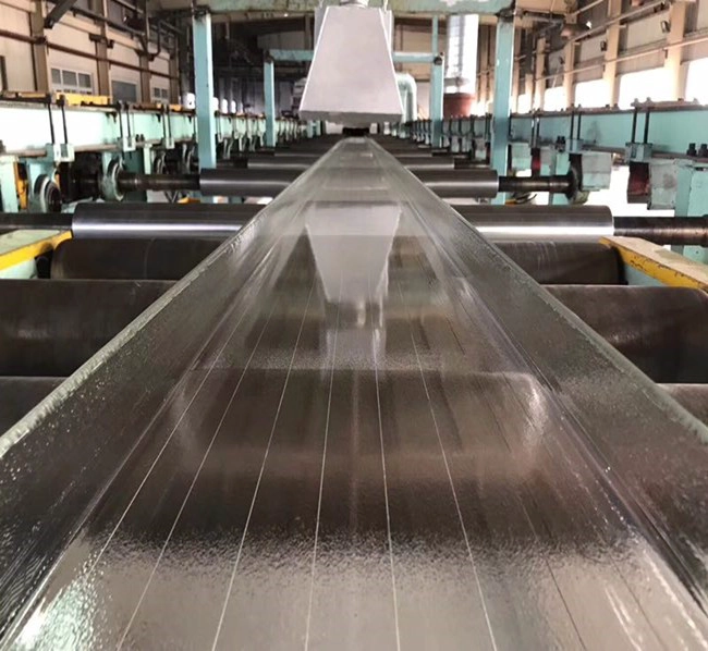 Production line of U glass
