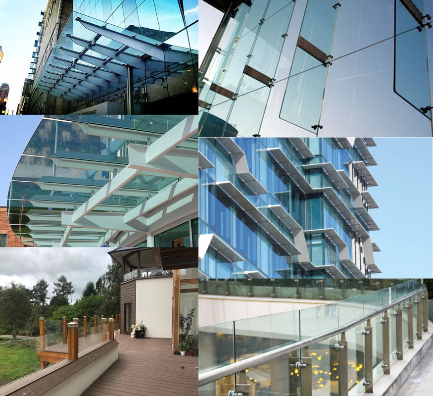 6+6mm semi-tempered glass 6+6mm TVG VSG glass 13.14mm heat strength laminated glass