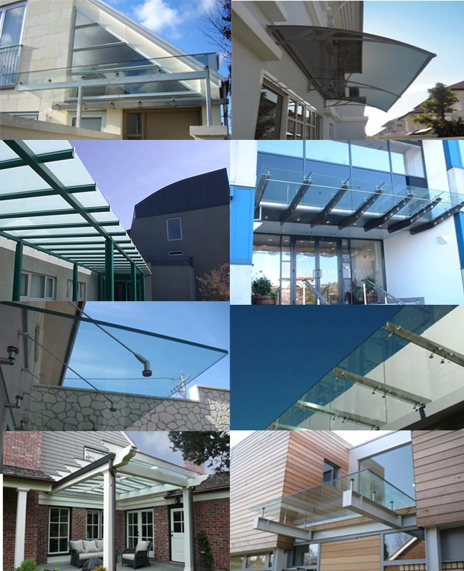5+5mm laminated glass canopy thickness