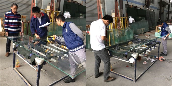 carefully glass inspection