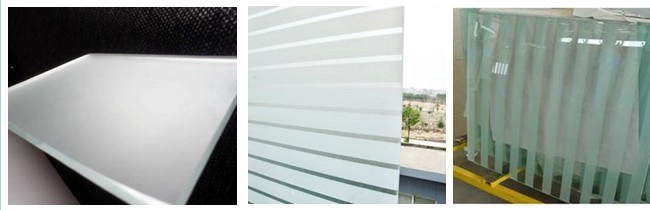 12mm clear acid etched glass
