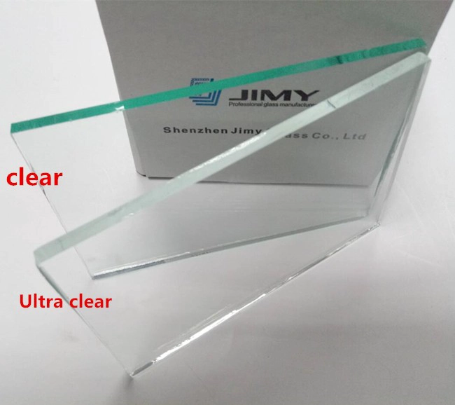 6mm low iron glass and 6mm clear glass