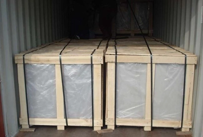 curved annealed glass safety packing and loading