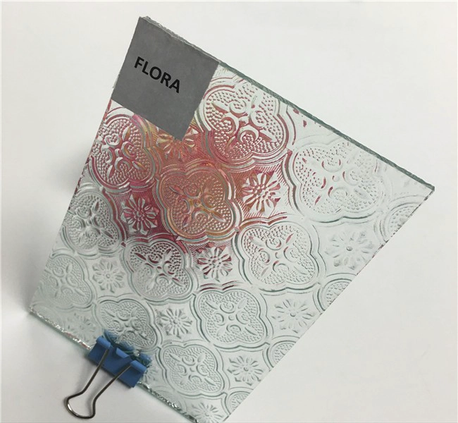 4mm flora textured glass factory
