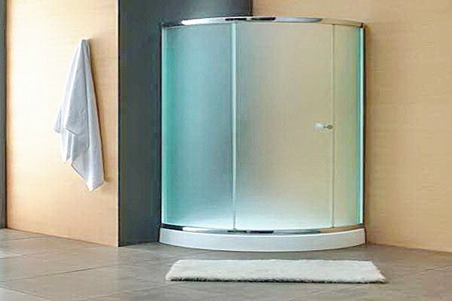 bend acid etching toughened glass shower door