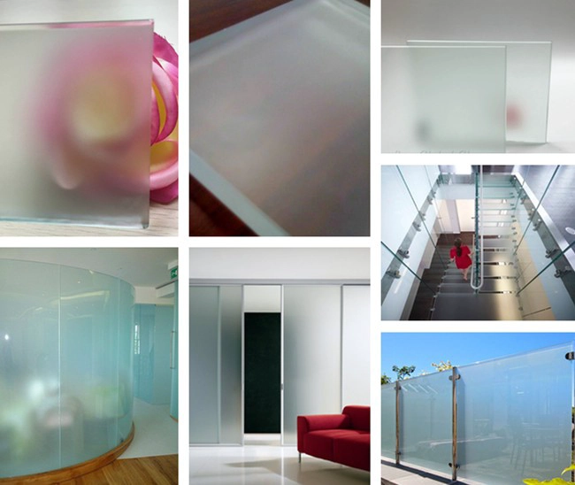 19mm frosted tempered safety glass application